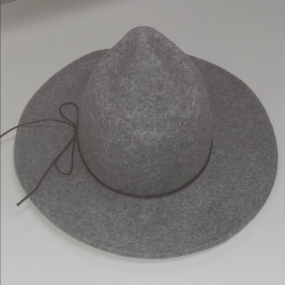 World Market Gray Women\'s 22” Inch Fedora Hat with black band main image 11